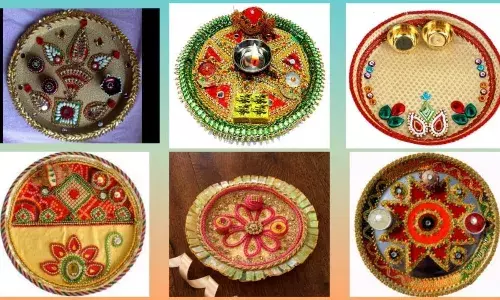 गणपति बप्पा की आरती के लिए अपने हाथों से सजाएं सुंदर थाल, ये हैं कुछ अमेजिंग आइडियाज