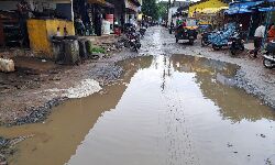 शहडोल-वार्ड की गलियों से लेकर मुख्य मार्ग पर गड्ढों की भरमार
