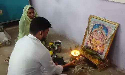 वैष्णव माता आईटीआई में किया गया भगवान विश्वकर्मा जी का पूजन