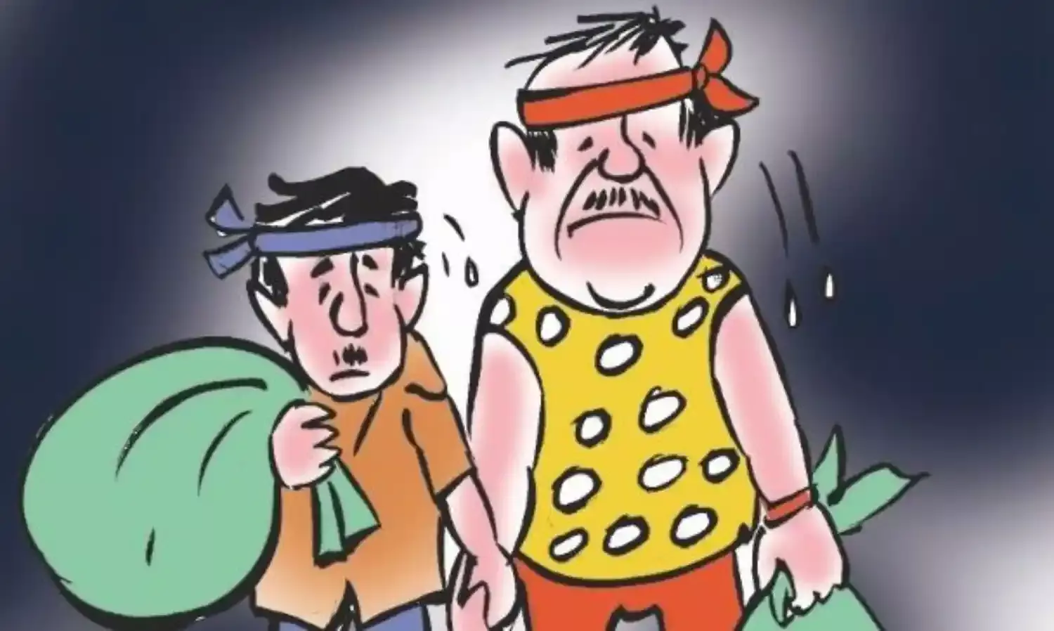 ज्वेलरी शॉप के काउंटर पर रखे जेवरों से भरा थैला ले गए युवक