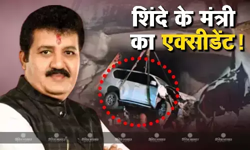 शिंदे के मंत्री संजय राठौड़ की गाड़ी का भीषण एक्सिडेंट, एयर बैग ने बचाई जान, पीएम मोदी के सभा स्थल का जायजा ले लौट रहे थे मंत्री