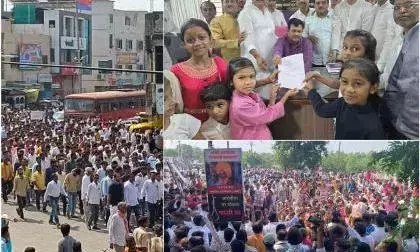 आरोपी को फांसी की सजा देने की मांग का ज्ञापन प्रशासन को सौपा, नागरिकों का प्रदर्शन