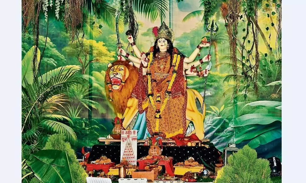 पंचमी पर हुई माता की महाआरती, सड़कों पर उमड़ी आस्था पंचमी पर हुई माता की महाआरती, सड़कों पर उमड़ी आस्था