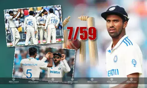 वॉशिंगटन सुंदर की फिरकी में फंसी कीवी टीम, धड़ाधड़ लिए 7 विकेट, टीम की कराई जबरदस्त वापसी वॉशिंगटन सुंदर की फिरकी में फंसी कीवी टीम, धड़ाधड़ लिए 7 विकेट, टीम की कराई जबरदस्त वापसी