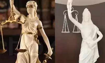 न्याय की देवी और कोर्ट के प्रतीक चिह्न में हुए बदलाव को लेकर  बार एसोसिएशन ने किया विरोध न्याय की देवी और कोर्ट के प्रतीक चिह्न में हुए बदलाव को लेकर  बार एसोसिएशन ने किया विरोध