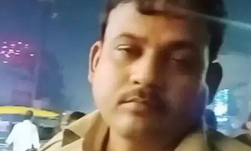 एक्सीडेंट के बाद होमगार्ड सैनिक ने मचाया हंगामा