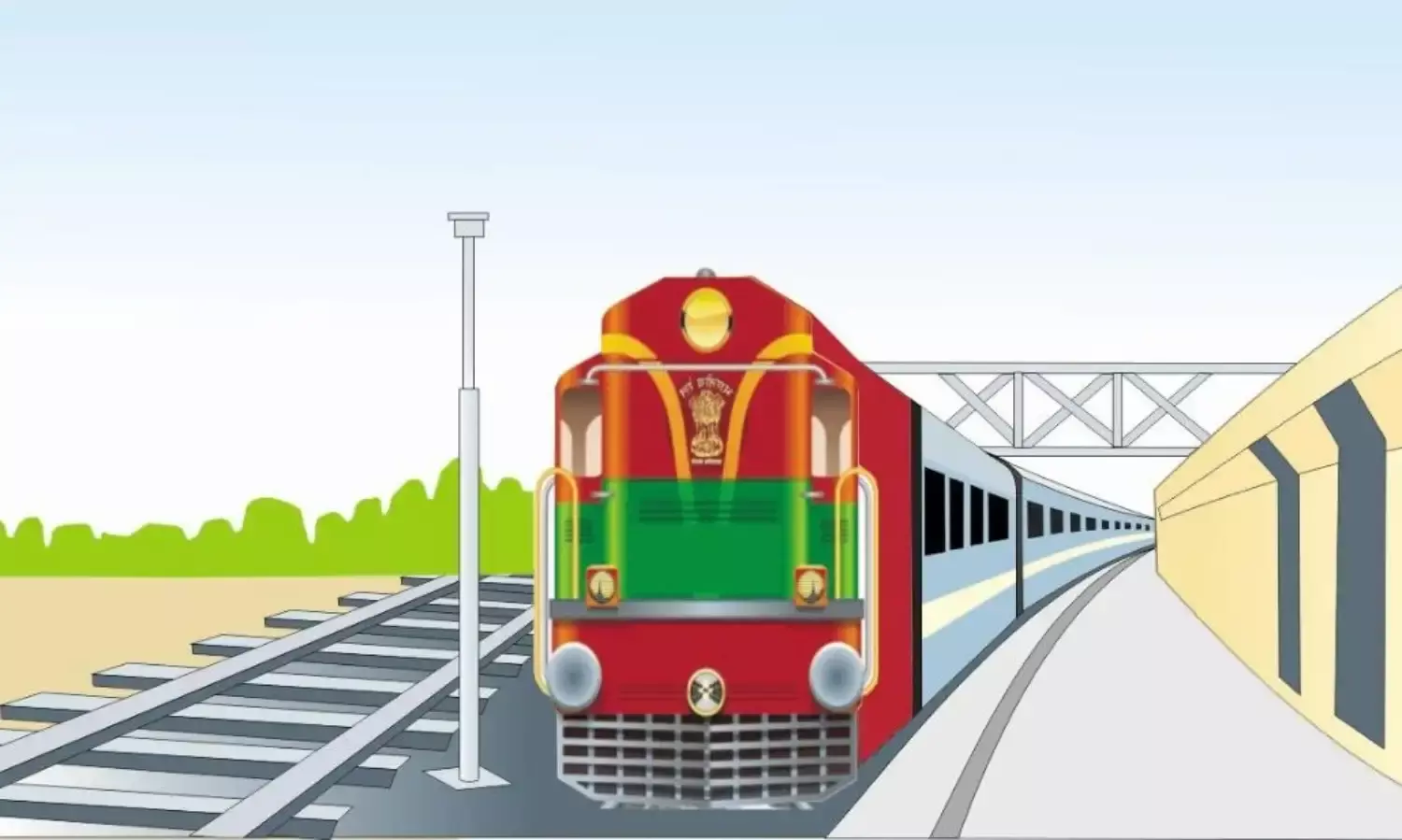 देर तक ट्रेन खड़ी करने से यात्रियों में भड़का आक्रोश, इंजन का काँच फोड़ा