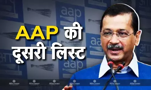 AAP की दूसरी लिस्ट जारी, मनीष सिसोदिया की पारंपरिक सीट से मिला अवध ओझा को टिकट, 20 उम्मीदवारों के नाम पर लगी मुहर AAP की दूसरी लिस्ट जारी, मनीष सिसोदिया की पारंपरिक सीट से मिला अवध ओझा को टिकट, 20 उम्मीदवारों के नाम पर लगी मुहर
