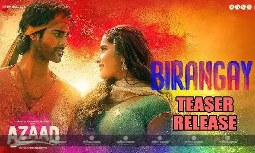 अजय देवगन ने शेयर किया फिल्म आजाद का गाना बिरंगे का टीजर, होली के रंग में रंगे नजर आए राशा और अमन