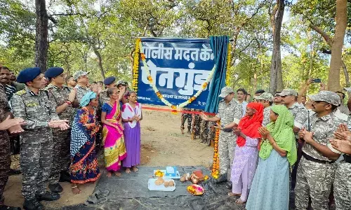 नक्सलगढ़ पेनगुंडा में महज एक दिन में बनाई पुलिस चौकी