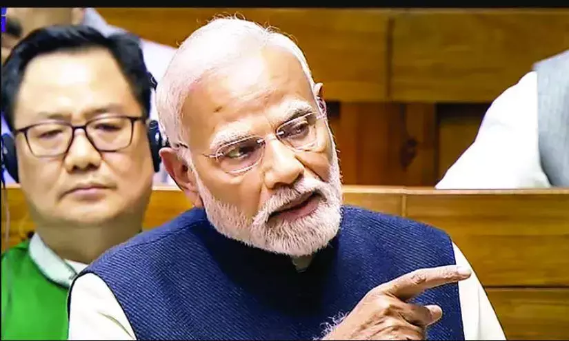 संविधान संशोधन को लेकर लोकसभा में बोले पीएम मोदी, कहा - हमने देश की अखंडता के लिए संविधान बदला, लेकिन कांग्रेस ने...