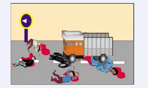 ट्राॅला ने बाइक सवारों को टक्कर मारी एक की मौत, एक घायल ट्राॅला ने बाइक सवारों को टक्कर मारी एक की मौत, एक घायल