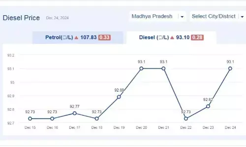 मध्यप्रदेश में आज 24-दिसंबर-2024 को डीजल की कीमत