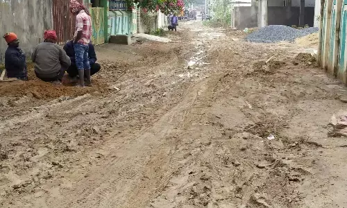 बेमौसम बारिश से फिर खुली नगर पालिका के विकास कार्यों की पोल