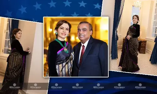 डोनाल्ड ट्रंप के शपथ समारोह से नीता अंबानी का रॉयल लुक वायरल, कांचीपुरम सिल्क साड़ी और 200 साल पुराना हार पहनकर पहुंची