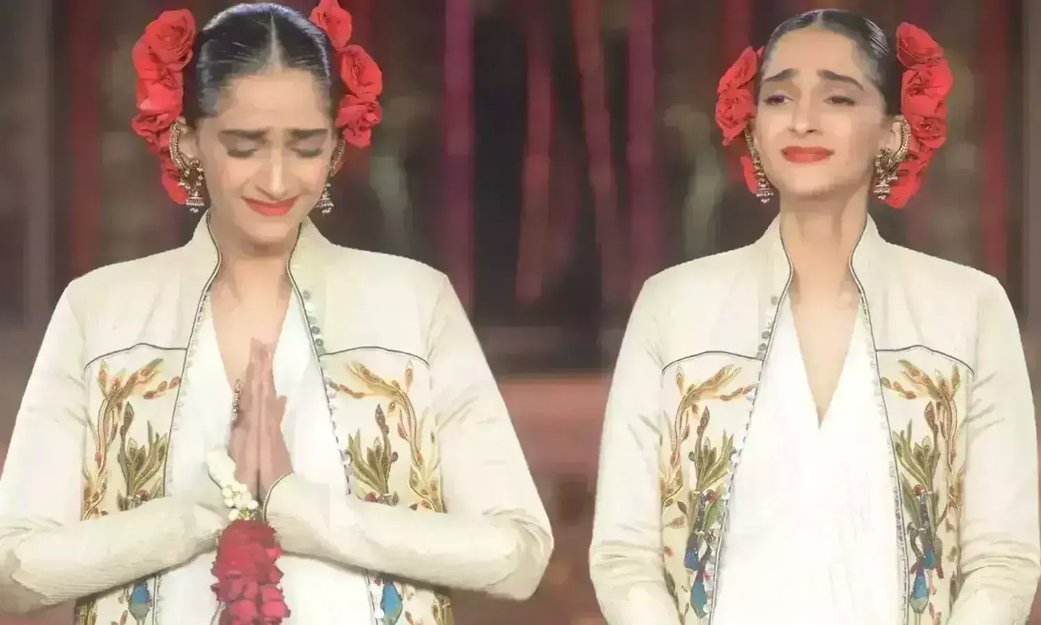 रैंप पर चलते-चलते ही रो पड़ीं एक्ट्रेस सोनम कपूर, वीडियो सोशल मीडिया पर हुआ वायरल, एक्ट्रेस ने तस्वीरें भी की शेयर रैंप पर चलते-चलते ही रो पड़ीं एक्ट्रेस सोनम कपूर, वीडियो सोशल मीडिया पर हुआ वायरल, एक्ट्रेस ने तस्वीरें भी की शेयर