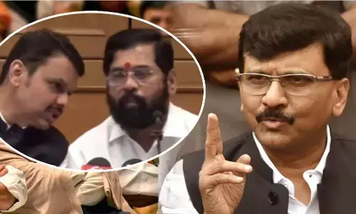 नाराजगी की खबरों के बीच मंत्रिमंडल बैठक में रिलैक्स दिखे शिंदे, राऊत का सीएम पर तंज, बोले - सीएम आवास में गढ़ा है भैंसे का सींग