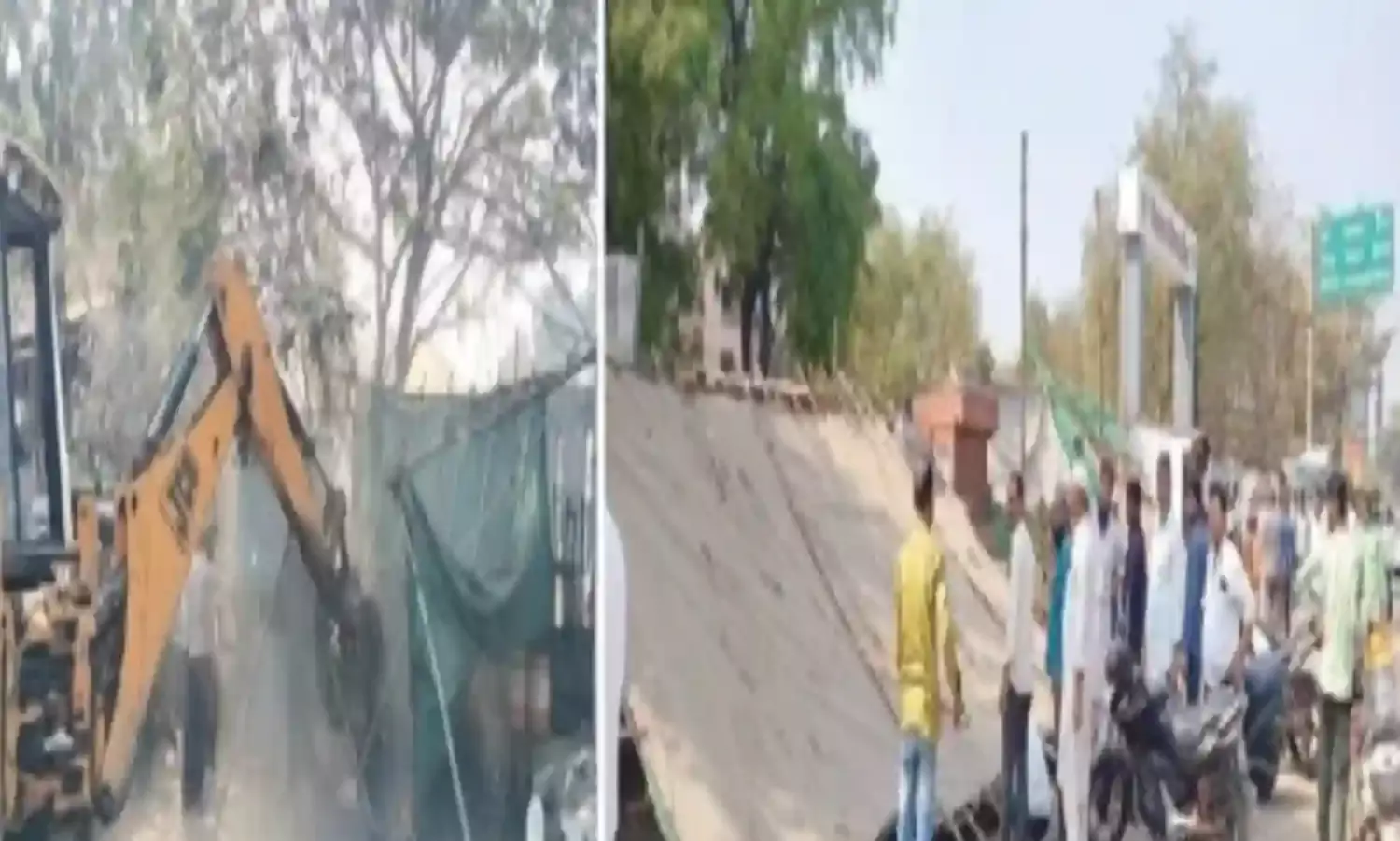 सड़क पर अतिक्रमण के खिलाफ बड़ी कार्रवाई - नगर निगम का चला बुलडोजर