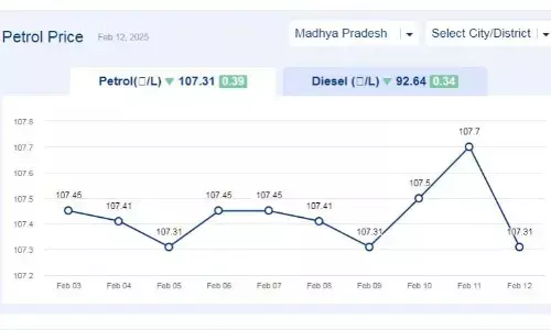 मध्यप्रदेश में आज 13-फरवरी-2025 को पेट्रोल की कीमत