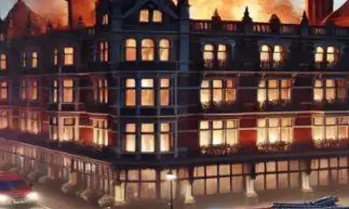 लंदन के प्रसिद्ध मार्लेबोन स्थित चिल्टर्न फायरहाउस होटल में लगी भीषण आग, 100 लोगों को सुरक्षित बाहर निकाला गया