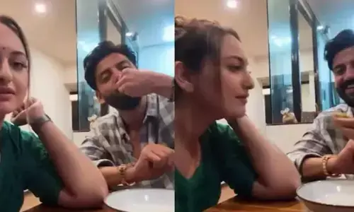 पहले खाने को लेकर ललचाया...फिर उड़ाया मजाक..सोशल मीडिया पर वायरल हो रहा सोनाक्षी और जहीर का फनी वीडियो