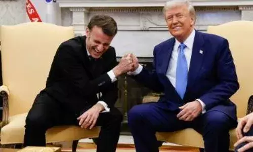 अमेरिकी यात्रा पर ट्रंप से मिलने गए मैक्रों के बीच यूक्रेन-रूस जंग समाप्ति पर हुई चर्चा