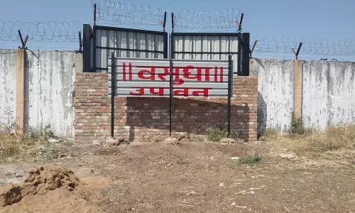 महिला किसान के खेत की दिशा में बनाया क्रैश गेट महिला किसान के खेत की दिशा में बनाया क्रैश गेट