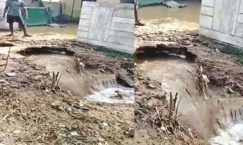 48 गांवों के नल बंद, बोरवेल खनन से टूटी मुख्य पाइप लाइन - जलापूर्ति को ग्रहण 48 गांवों के नल बंद, बोरवेल खनन से टूटी मुख्य पाइप लाइन - जलापूर्ति को ग्रहण