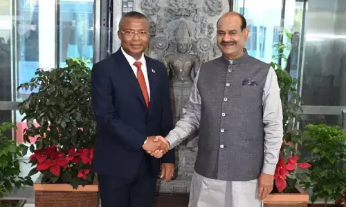 द्विपक्षीय वार्ता - ओम बिरला से मिले मेडागास्कर की नेशनल असेंबली के अध्यक्ष