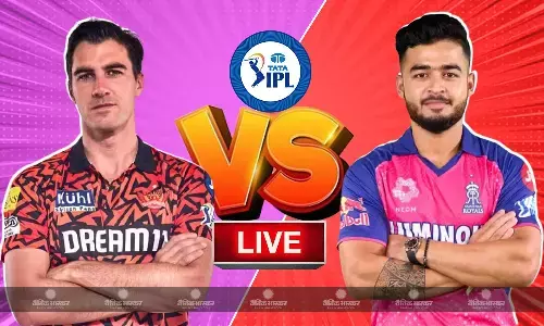 शुरुआती तीन विकेट गंवाने के बाद संजू-ध्रुव की जोड़ी ने संभाली राजस्थान रॉयल्स की पारी, 100 रनों के पार पहुंचाया टीम का स्कोर शुरुआती तीन विकेट गंवाने के बाद संजू-ध्रुव की जोड़ी ने संभाली राजस्थान रॉयल्स की पारी, 100 रनों के पार पहुंचाया टीम का स्कोर