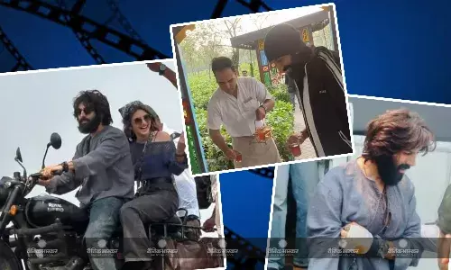 बिखरे बाल-बढ़ी दाढ़ी के साथ बाइक पर श्रीलीला संग घूमते दिखे कार्तिक आर्यन, शूटिंग सेट से फोटोज लीक