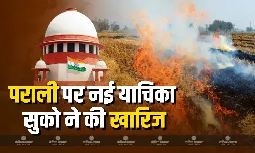 टॉप कोर्ट ने पराली जलाने को नियंत्रित करने की मांग वाली नई याचिका को किया खारिज टॉप कोर्ट ने पराली जलाने को नियंत्रित करने की मांग वाली नई याचिका को किया खारिज