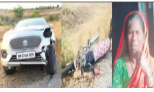 बाइक के पास खड़ी थी महिला, तेज रफ्तार वाहन ने कुचला और घसीटते हुए दूर तक ले गई
