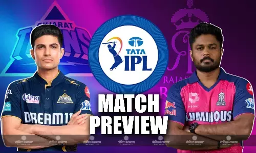 गुजरात और राजस्थान होंगे नरेंद्र मोदी स्टेडियम में आमने-सामने, जानें पिच-वेदर रिपोर्ट के साथ संभावित प्लेअर्स गुजरात और राजस्थान होंगे नरेंद्र मोदी स्टेडियम में आमने-सामने, जानें पिच-वेदर रिपोर्ट के साथ संभावित प्लेअर्स