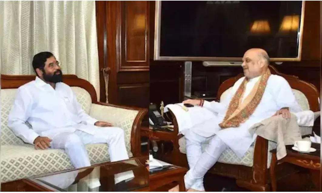 दो दिन में दूसरी बार शाह से अकेले मिले शिंदे, अजित से नाराजगी की चर्चा