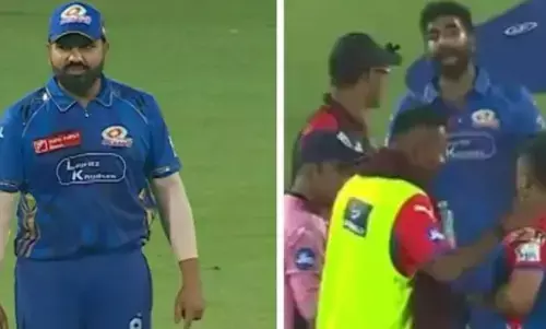 बीच मैच में MI और DC के खिलाड़ियों के बीच हुई जोरदार झड़प, इंटरनेट पर वायरल हुआ वीडियो, हिटमैन ने दिया मजेदार रिएक्शन बीच मैच में MI और DC के खिलाड़ियों के बीच हुई जोरदार झड़प, इंटरनेट पर वायरल हुआ वीडियो, हिटमैन ने दिया मजेदार रिएक्शन