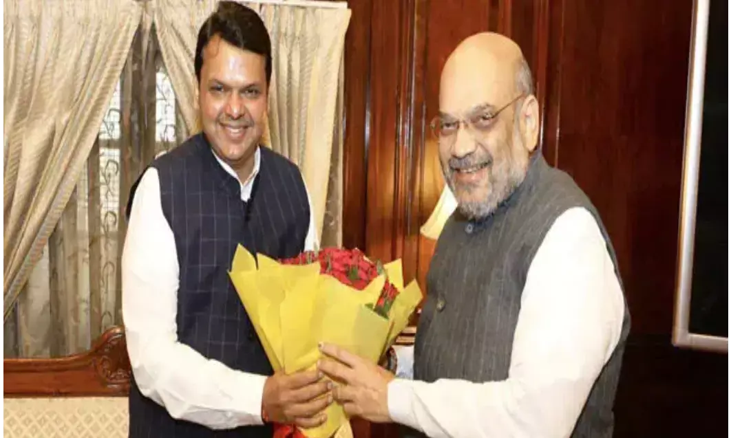 अचानक दिल्ली पहुंचे फडणवीस ने अमित शाह से की मुलाकात, बैठक घंटे भर तक चली