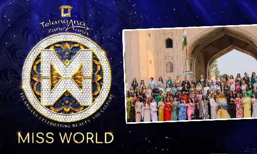 हैदराबाद के चारमीनार पहुंचीं 109 देशों की मिस वर्ल्ड प्रतियोगी, चूड़ी बाजार में की शॉपिंग, तस्वीरें वायरल