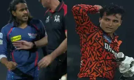 रणभूमी बना क्रिकेट का मैदान! दिग्वेश के सेलिब्रेशन पर भड़क उठे अभिषेक शर्मा, बीच ग्राउंड पर हुई खिलाड़ियों के बीच बहस रणभूमी बना क्रिकेट का मैदान! दिग्वेश के सेलिब्रेशन पर भड़क उठे अभिषेक शर्मा, बीच ग्राउंड पर हुई खिलाड़ियों के बीच बहस