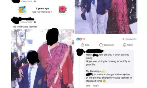 छात्र ने अपनी मैम के साथ शेयर की 9 साल पुरानी फोटो, तो मैम ने कमेंट करके गलत इंग्लिश कैप्शन को सही करने का दिया सुझाव