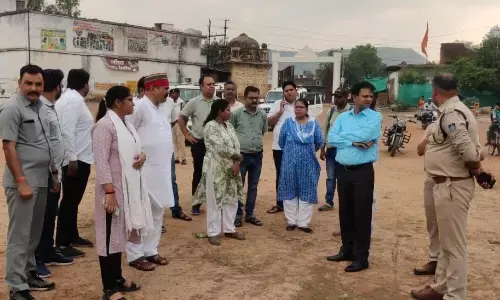 मुख्यमंत्री के प्रस्तावित कार्यक्रम को लेकर कलेक्टर ने बनौली में किया निरीक्षण