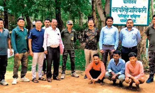 वन्यजीव के साथ तीन आरोपी गिरफ्तार , वन विभाग की टीम ने की कार्रवाई
