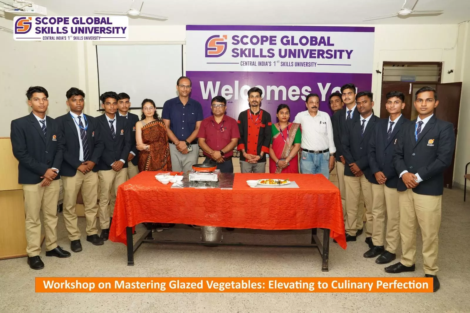 स्कोप ग्लोबल स्किल्स यूनिवर्सिटी के हॉस्पिटैलिटी स्किल्स क्लब द्वारा “ग्लेज़्ड वेजिटेबल्स” पर मास्टरक्लास का किया गया आयोजन स्कोप ग्लोबल स्किल्स यूनिवर्सिटी के हॉस्पिटैलिटी स्किल्स क्लब द्वारा “ग्लेज़्ड वेजिटेबल्स” पर मास्टरक्लास का किया गया आयोजन