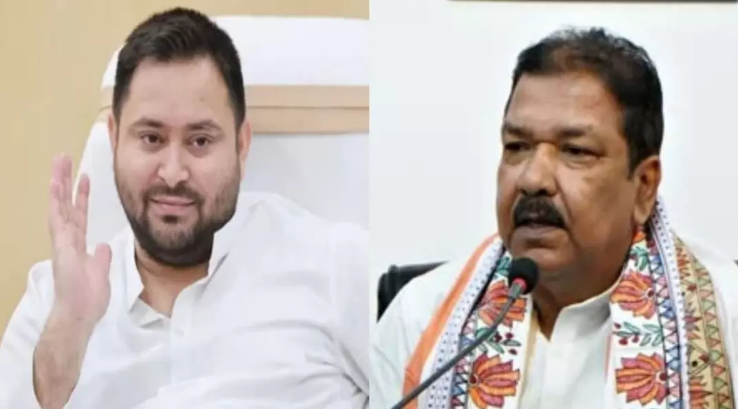 BJP अध्यक्ष दिलीप जायसवाल का तेजस्वी यादव पर हमला, कहा - उन्हें अपराध पर बोलने का कोई नैतिक अधिकार नहीं BJP अध्यक्ष दिलीप जायसवाल का तेजस्वी यादव पर हमला, कहा - उन्हें अपराध पर बोलने का कोई नैतिक अधिकार नहीं