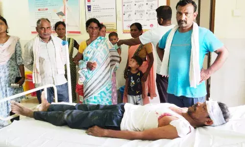 कृषि कार्य में मग्न किसान पर टूट पड़ा जंगली सुअरों का झुंड