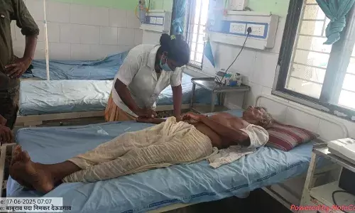 दो टस्कर हाथियों को देख भागा किसान, गड्ढे में गिरने से हुआ घायल