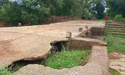 तीसरी बार क्षतिग्रस्त हुआ धर्मपुरा रपटा