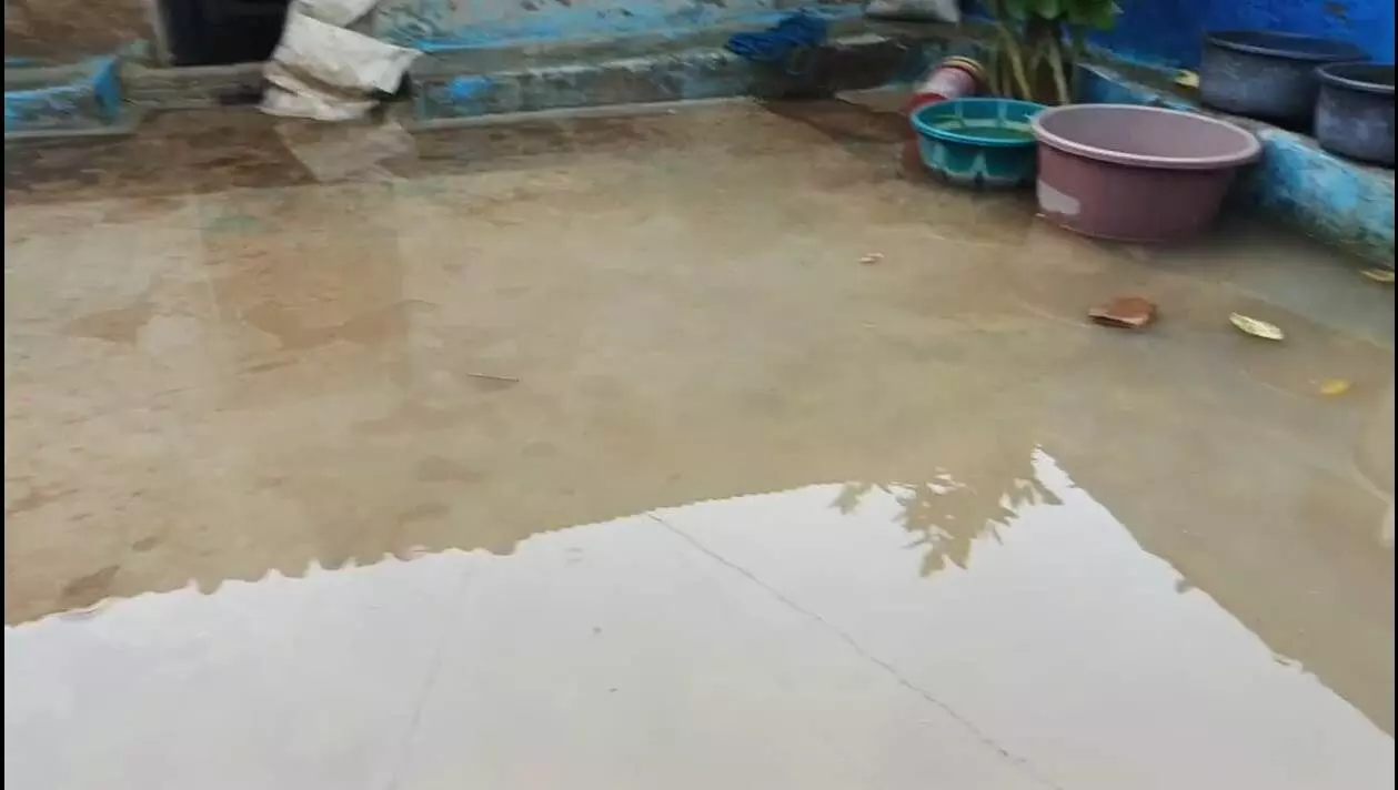 नाली व निकासी के प्रबंध न होने से एक दर्जन लोगों के घरो में भरा पानी नाली व निकासी के प्रबंध न होने से एक दर्जन लोगों के घरो में भरा पानी