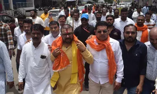 खंडवा के लिए सांसद विवेक बंटी साहू की पदयात्रा रवाना