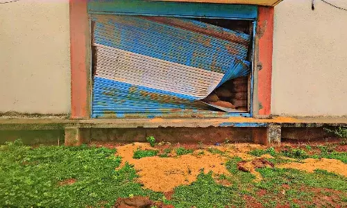 गडचिरोली में टस्कर हाथियों ने गोदाम का शटर तोड़कर तहस-नहस कर दिया धान